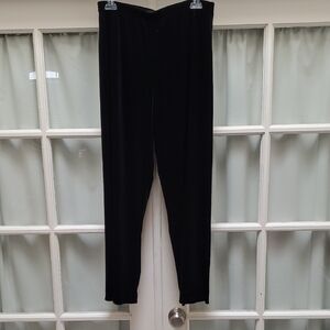 Notations Womens Classic Black Velvet Pants - Size L